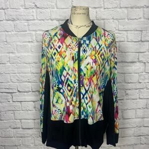 Draper & Damons Multi Color Zip Up Jacket - Size M